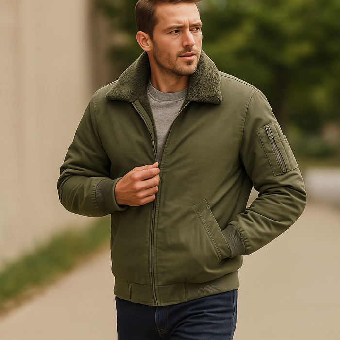 Herenbomber met voering, pilotenmodel