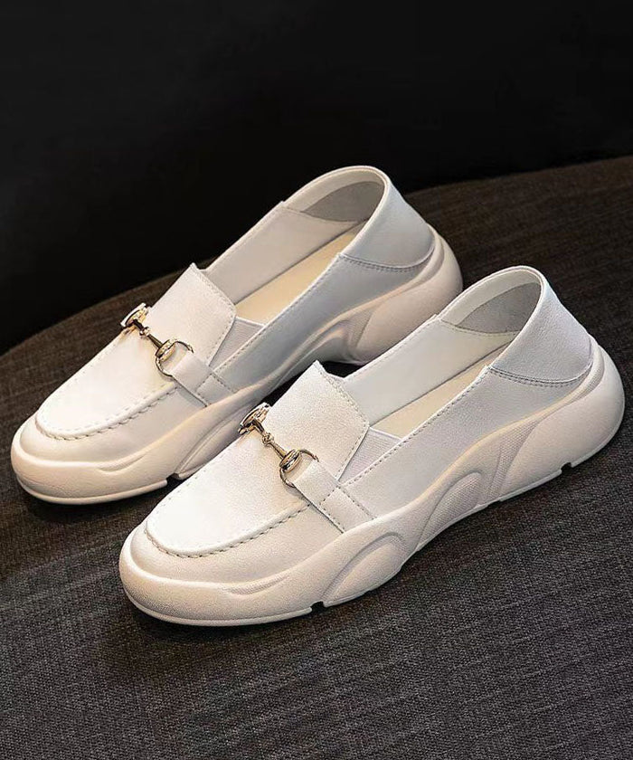 Damesloafers | Wit synthetisch leer, licht en comfortabel