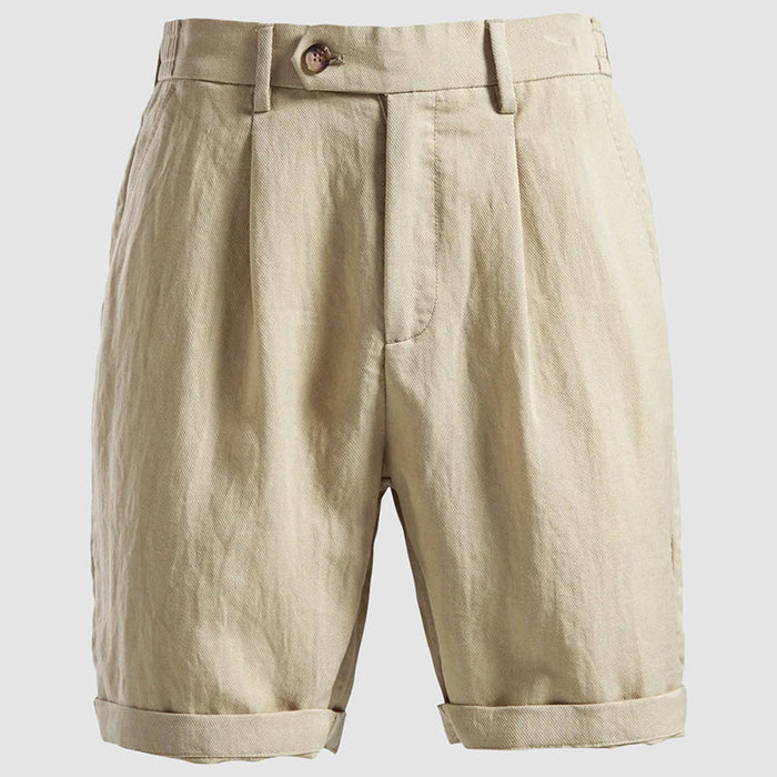 Herenshort | Lyocellmix, met plooien voor