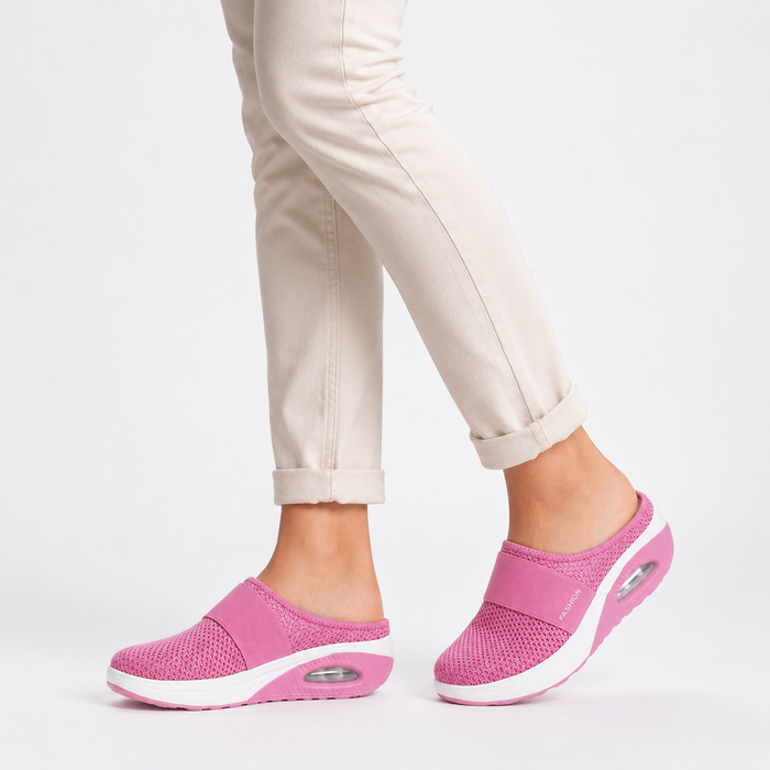 Orthopedische damessandalen met ademende mesh en voetboogsteun | Open zomersandalen