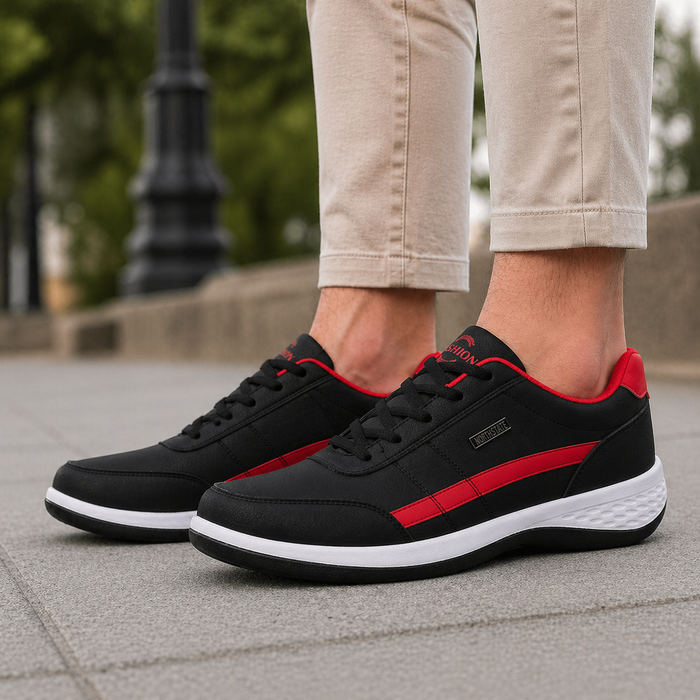 Sneakers | Heren, orthopedisch, leer, comfortabel | Lichte casual schoenen