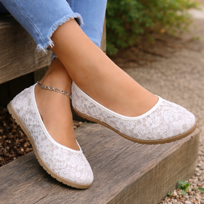 Dames ballerina's | Bloemenprint, licht comfort | Casual loafer