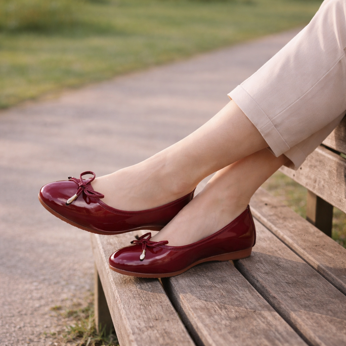 Dames ballerina's | Charmant strikdetail, comfortabele pasvorm