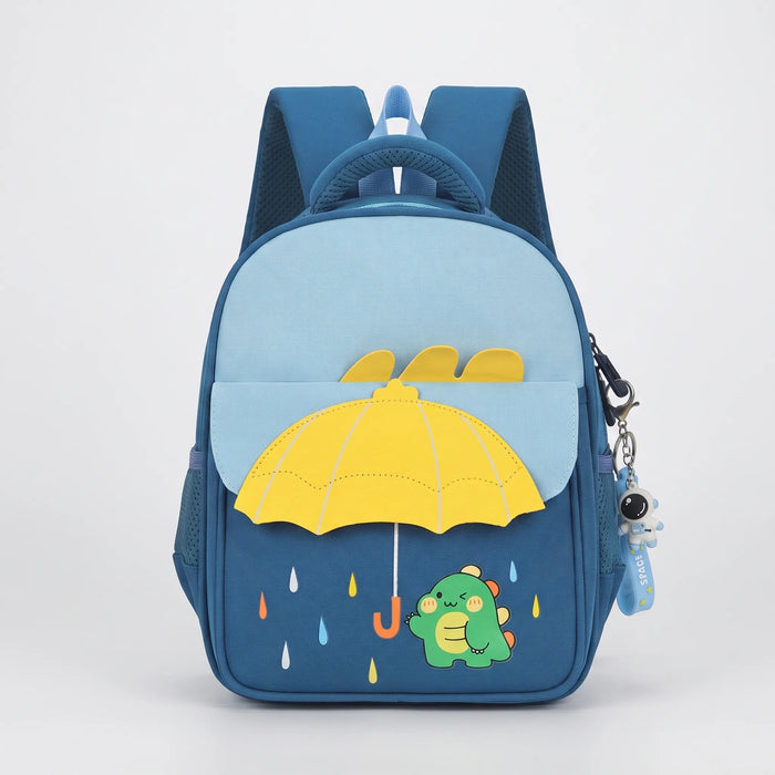 Schoolrugzak voor kinderen | Comicprint, licht | Blauw