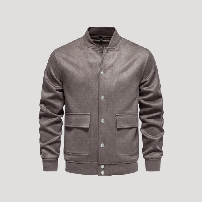 Herenbomber | Drukknoopsluiting en gewaxte randen