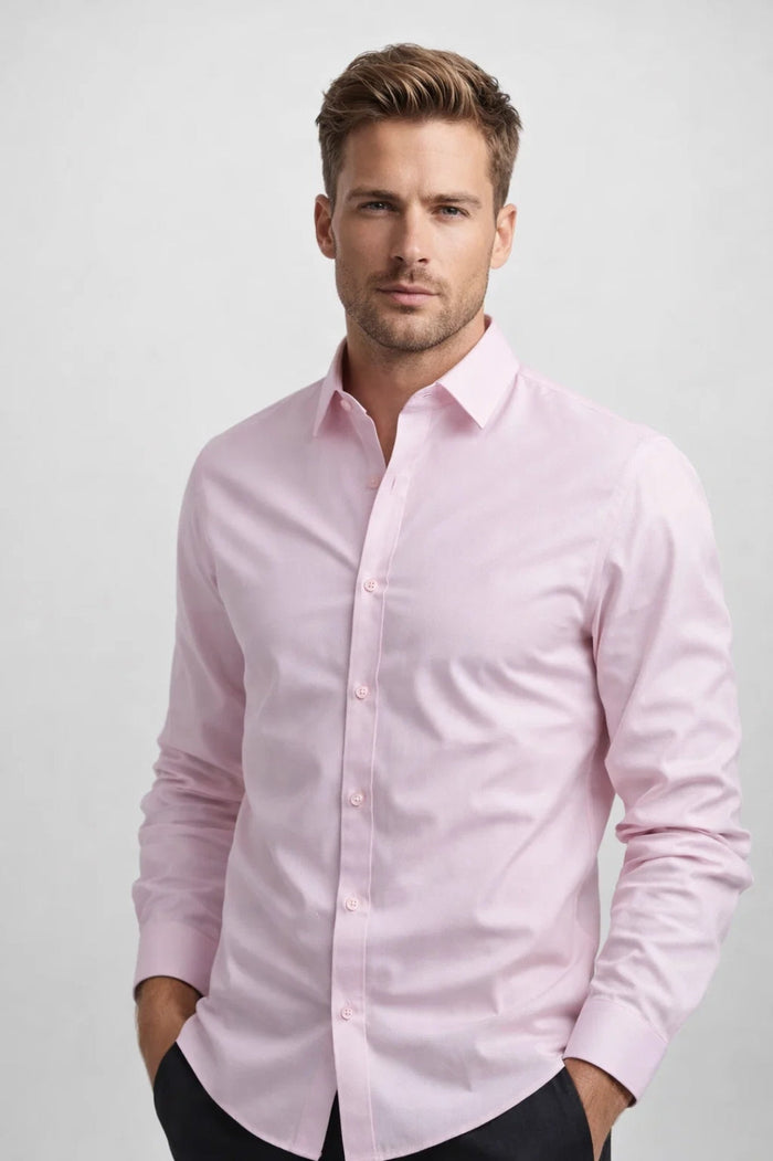 Overhemd | Heren Slim Fit, Lange Mouw | Ademend en Stijlvol