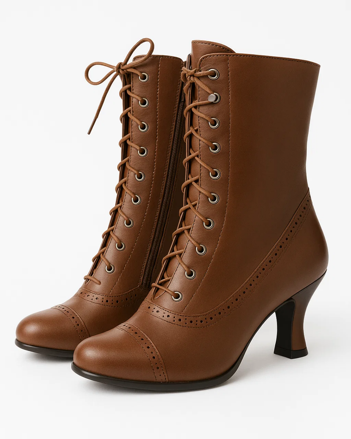 Dames enkellaarsjes | Veters, rits, hoge hak, retro
