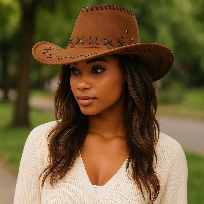 Cowboyhoed | Decoratief stiksel, verstelbaar
