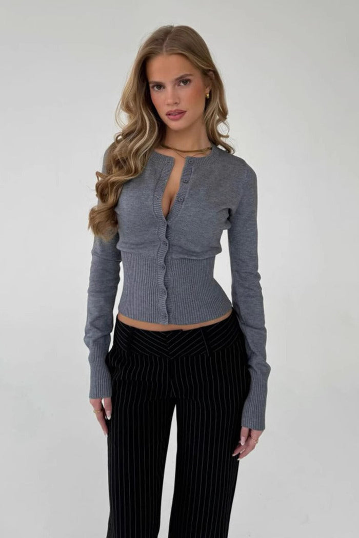 Getailleerd ribvest met breed taillepaneel