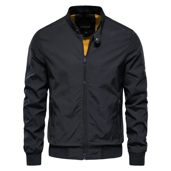 Herenbomber | Rits, klassiek zwart