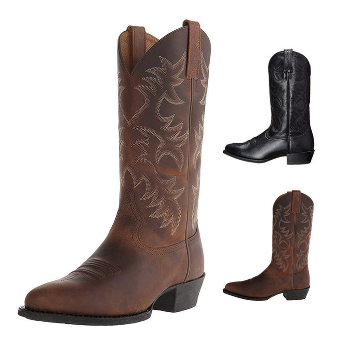 Lange dameslaarzen in westernstijl met een moderne twist