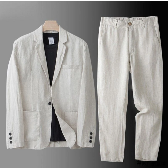 Linnen herenoverhemd | Zomers, licht | Beige, grijs, donkerblauw