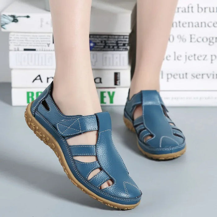 Leren casual zomerlaarsjes voor dames