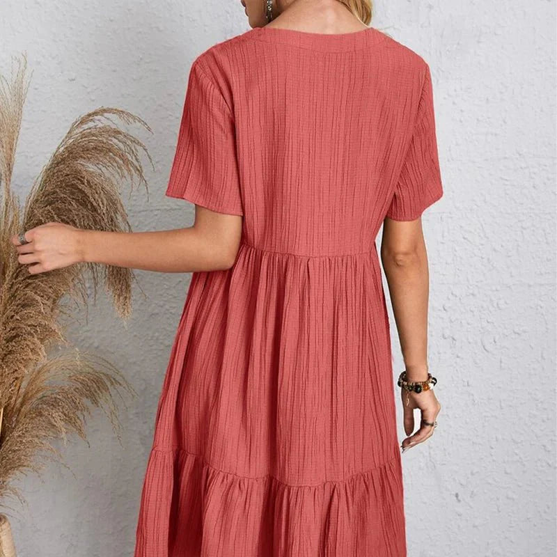 A-lijn jurk voor dames | Korte mouw | Zomerjurk