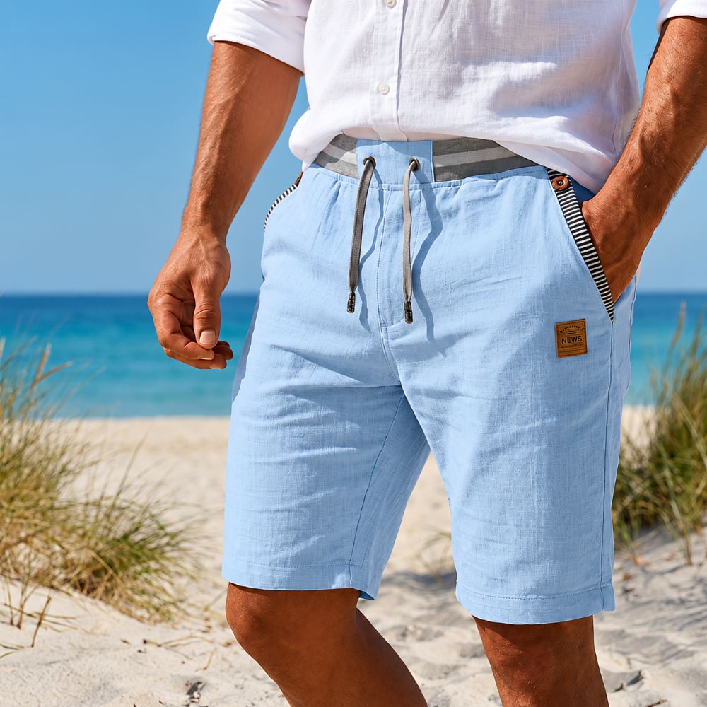 Ademende herenshort – lichtgewicht zomershort met elastische taille en zakken
