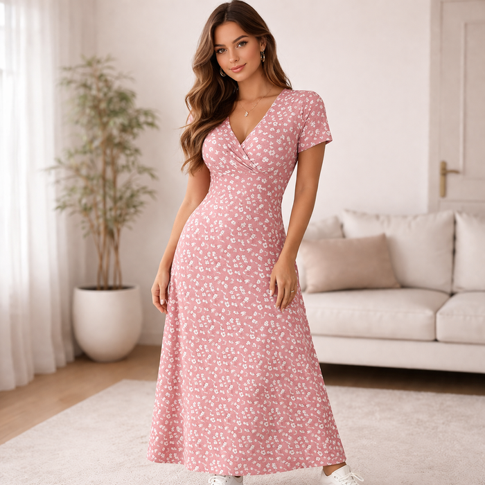 Maxi-jurk met bloemenprint | Voor dames, lichte stof | Casual zomerstijl