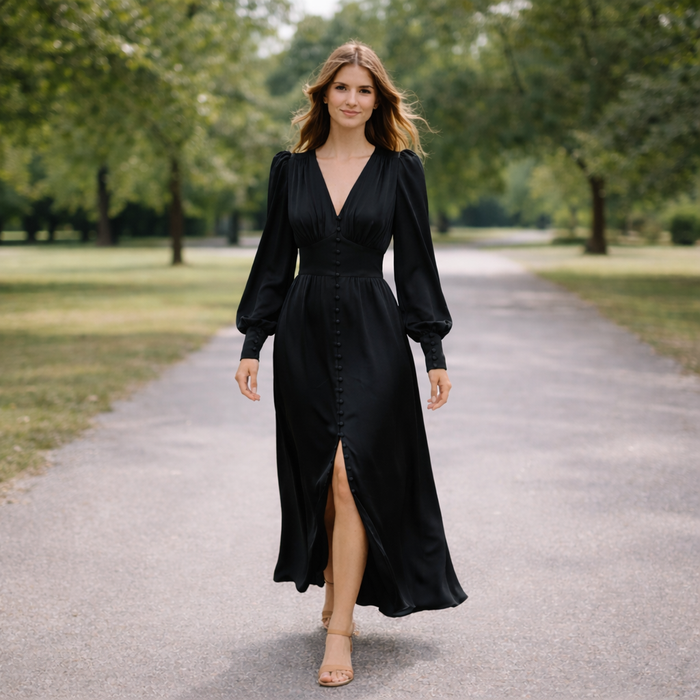 Satijnen jurk | zomerse stijl
