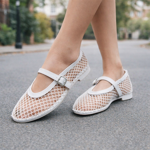 Dames ballerina's | Ademende mesh | Instapcomfort