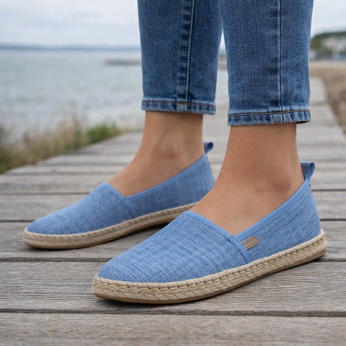 Espadrille-ballerina's | Instappers van canvas, casual comfort