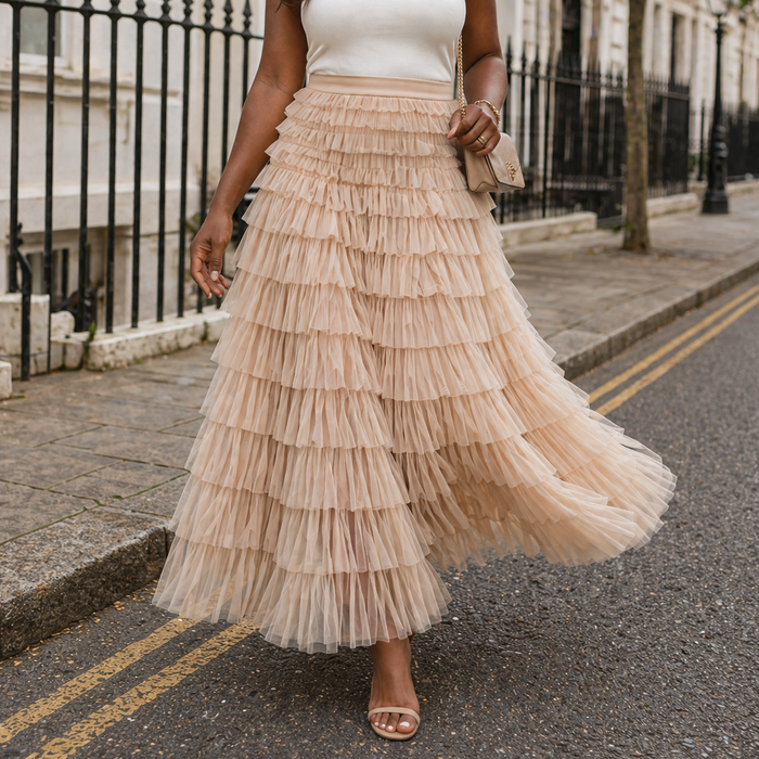 Maxi-rok | Romantische tule | Elegant ontwerp