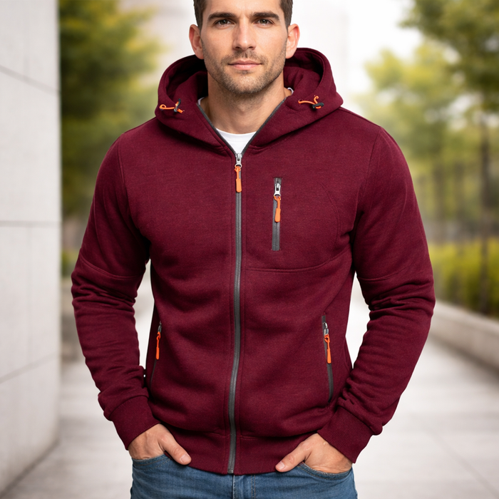 Herenhoodie met rits | Casual sportswear | Comfortabele pasvorm