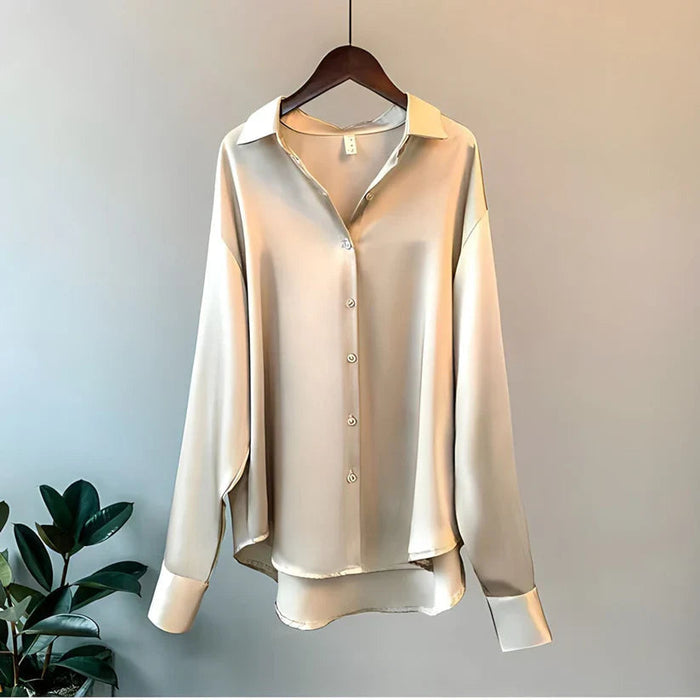 Zijden blouse | Lange mouwen | Zacht en elegant