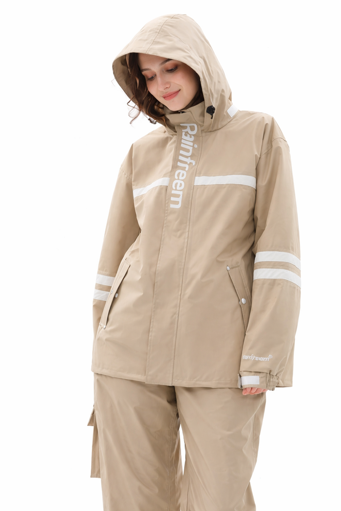 Waterdicht regenpak met capuchon – regenjas en regenbroek | Blossom