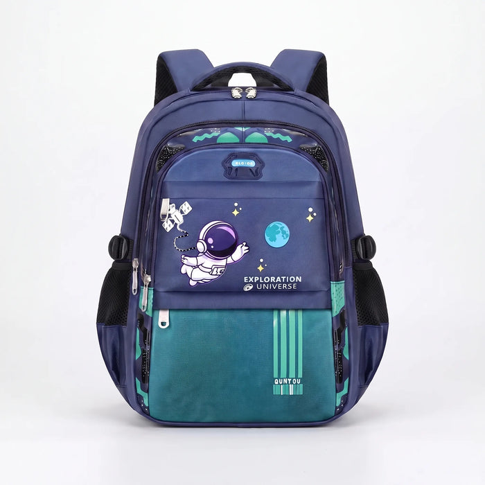 Schoolrugzak | Veel vakken, astronautenprint | 46 cm