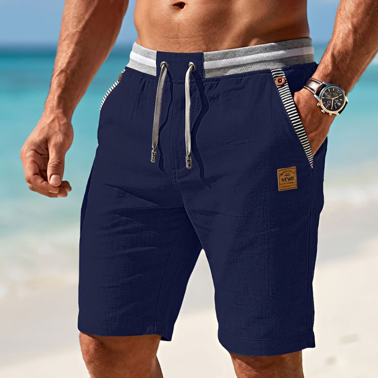 Ademende herenshort – lichtgewicht zomershort met elastische taille en zakken