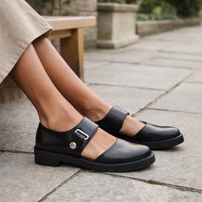 Mary Jane-schoenen voor dames | Orthopedisch comfort | Zwart, bandje