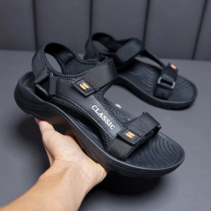 Herensandalen | Voetboogsteun, ergonomische wandelsandalen | Klittenbandsluiting
