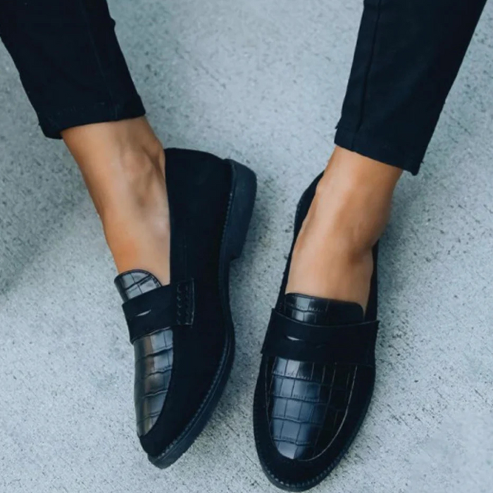Leren loafers | Zwart, klassieke stijl