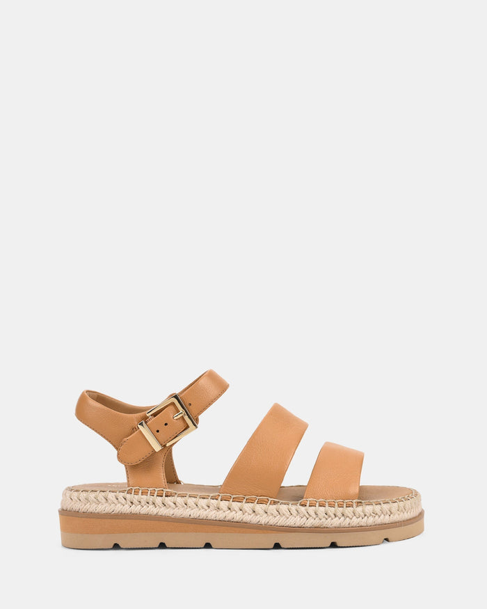 Leren sandalen | Damessandalen voor de zomer | Verstelbaar enkelbandje