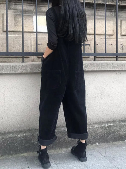 Corduroy tuinbroek | Oversized, herfststijl | Casual en comfortabel