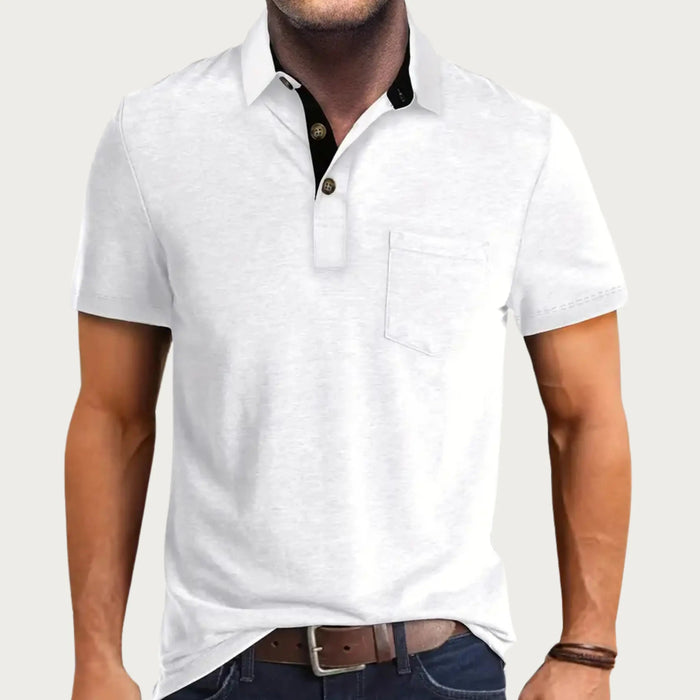 Poloshirt | Heren korte mouw, borstzak | Casual en stijlvol