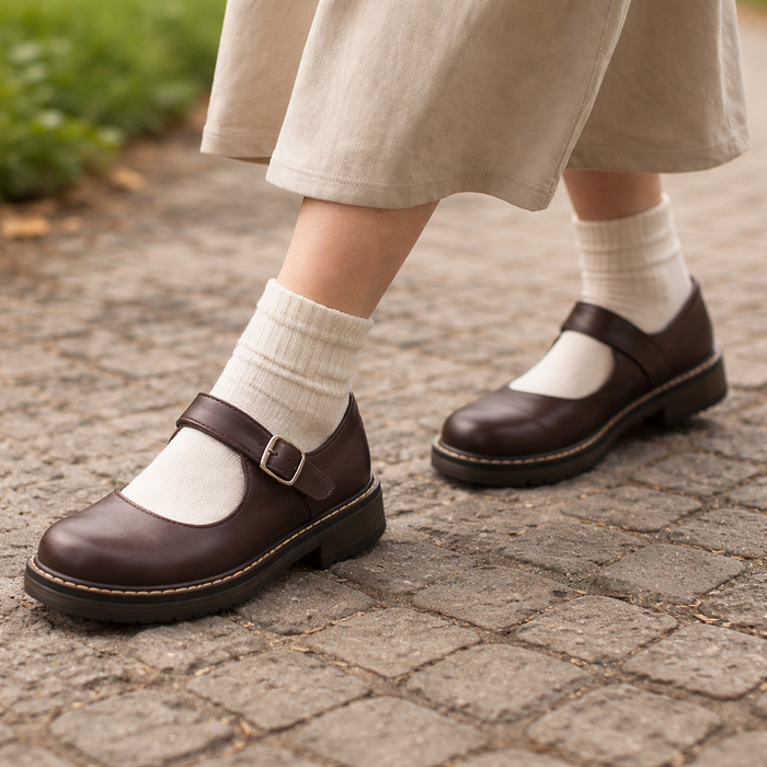 Mary Jane schoenen | Ronde neus | Gespsluiting, lage hak