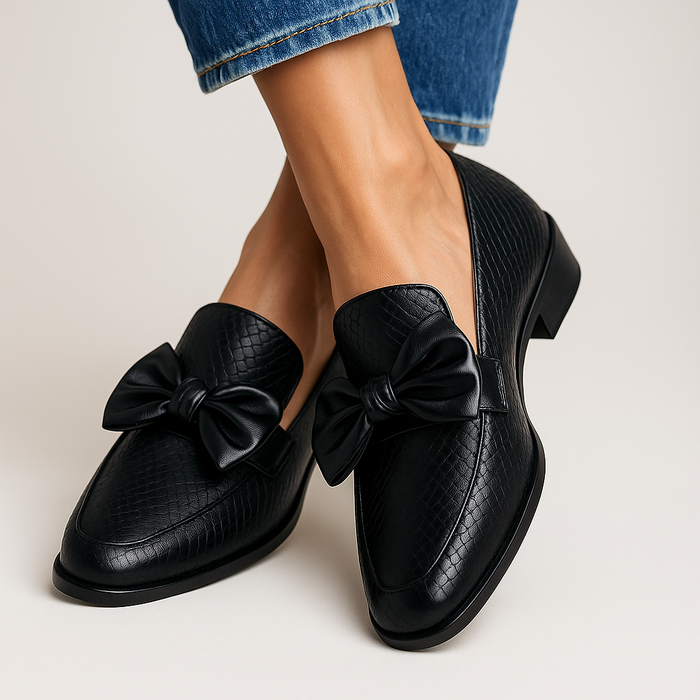Damesloafers | Orthopedisch, zwart leer | Instapper