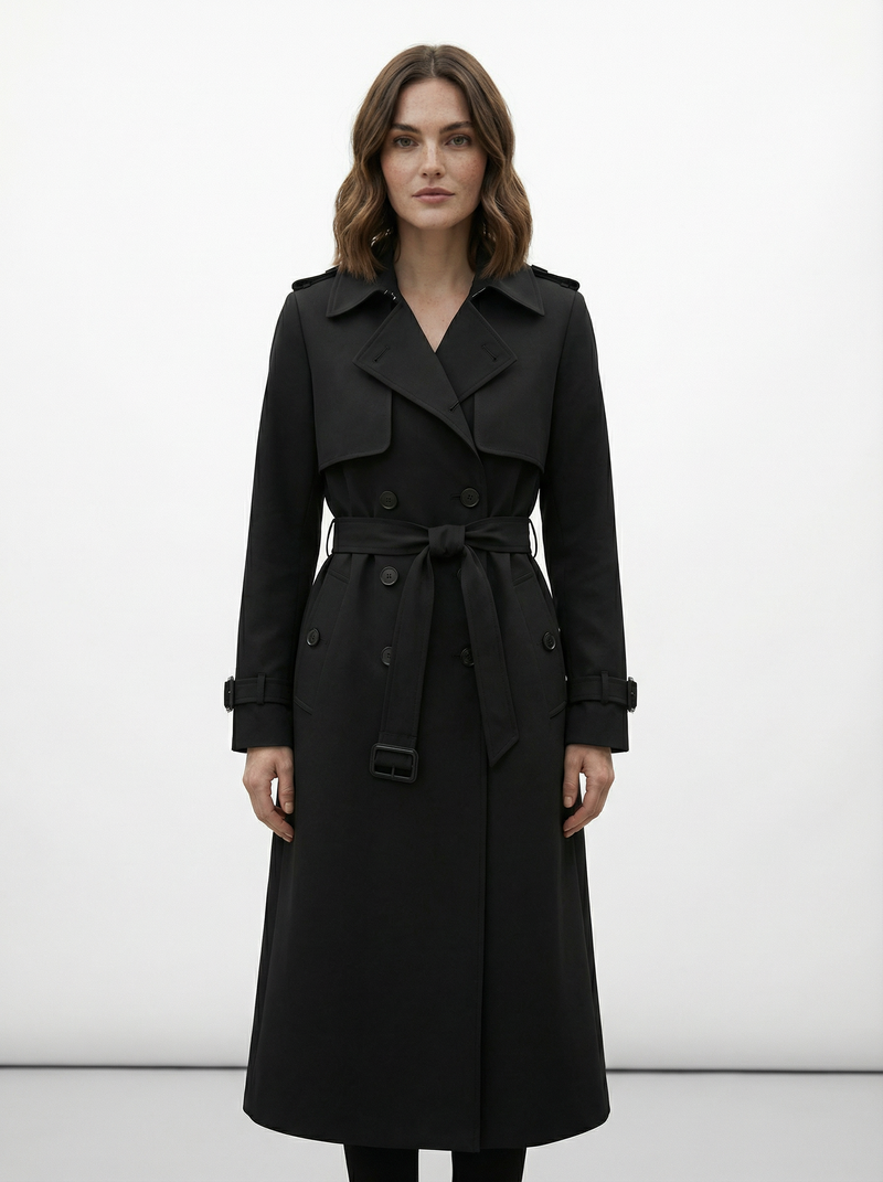 Women’s Elegant Double-Breasted Trench Coat