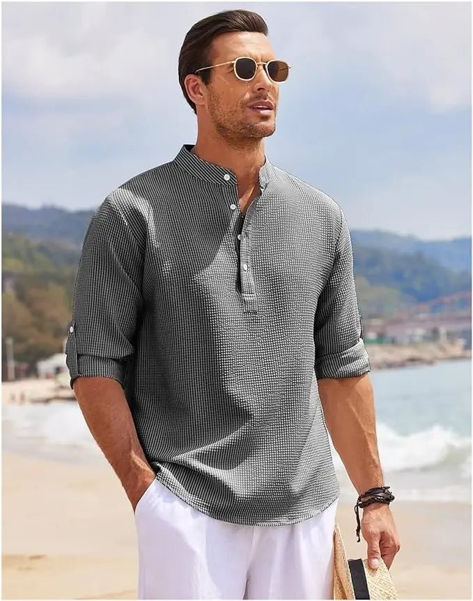 T-shirt | Hugo, heren, geruit | Opgerolde mouwen, casual stijl