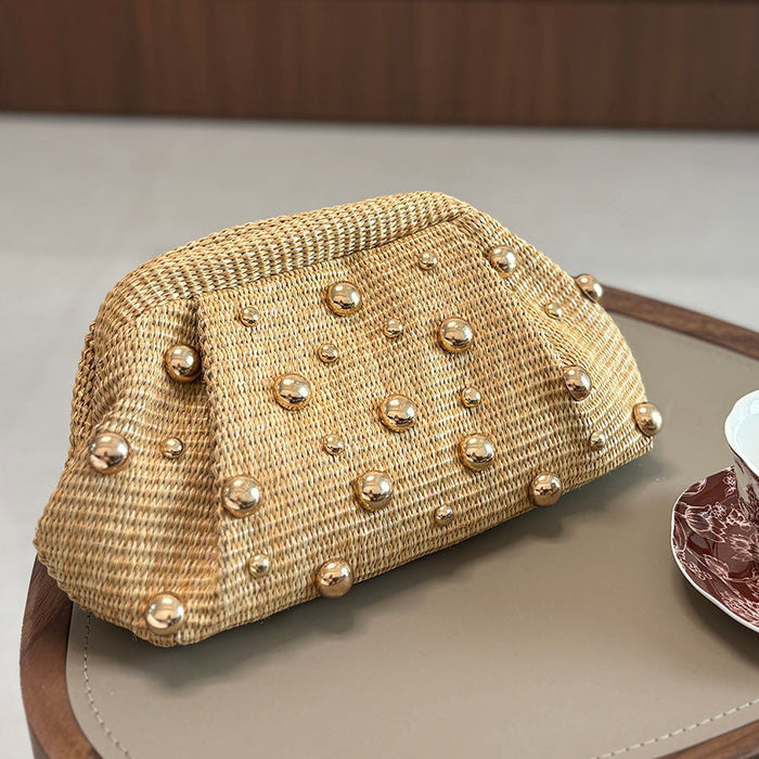 Gevlochten clutch met studs